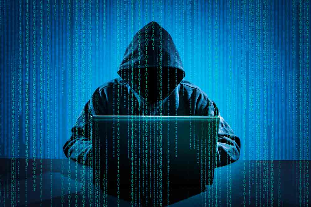 Hacker ético en azul