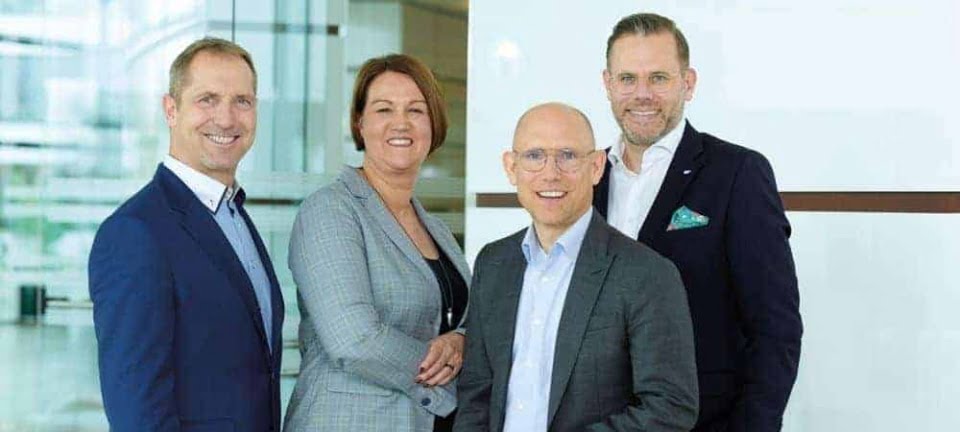 The Embrace author team from left: Rüdiger Meyer, Microsoft, Tanja Fischer, SAP, Axel Vetter, SAP, and Christian Sülzer, SAP. The new partnership is lived actively and with commitment - Embrace applies in the truest sense of the word!