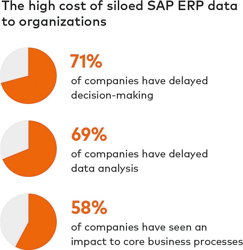 The high burden of isolated SAP ERP data on companies.